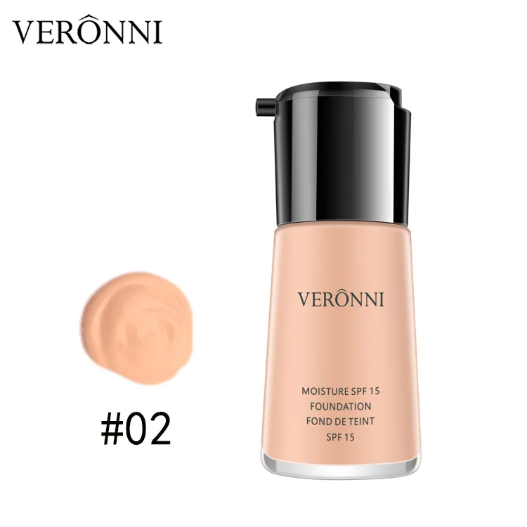 Водостойкая УВЛАЖНЯЮЩАЯ основа для макияжа VERONNI SPF15 на весь день контроль