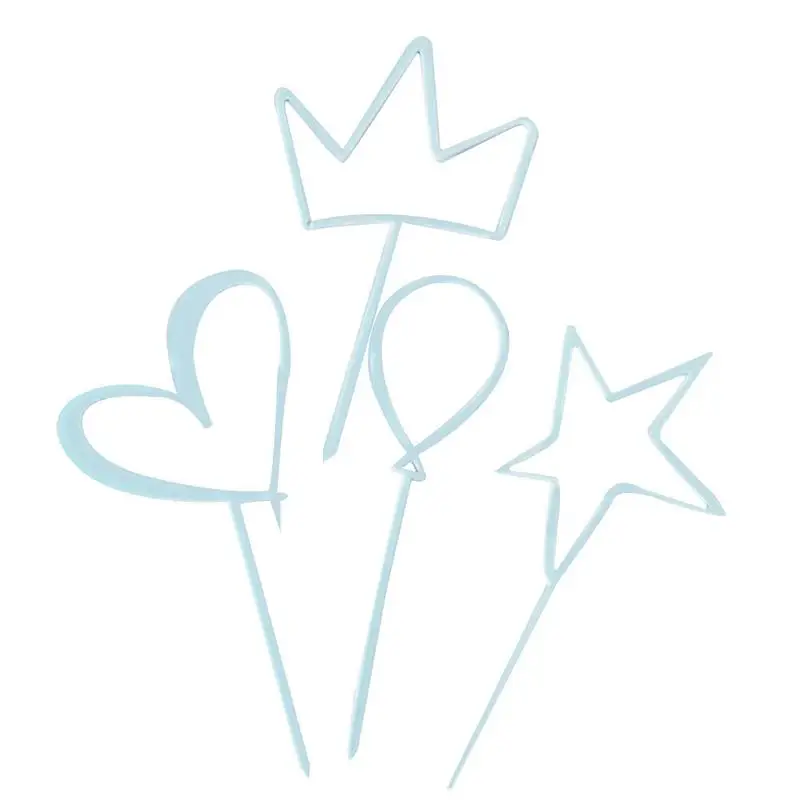4 шт акриловый торт Топпер любовное сердечка шар звезды день рождения праздник