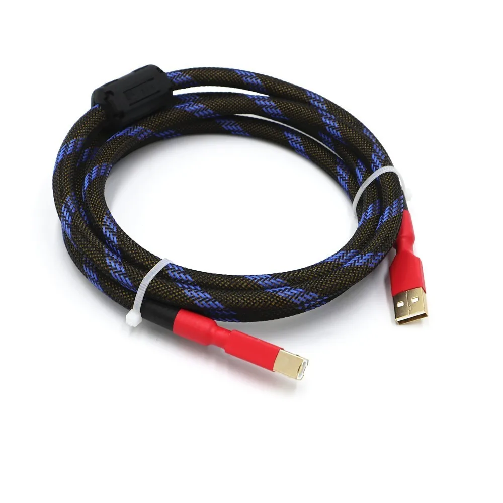 4N посеребренный USB аудио кабель с магнитным кольцом A-B Принтер USB кабель для передачи данных для Hifi DAC звуковая карта