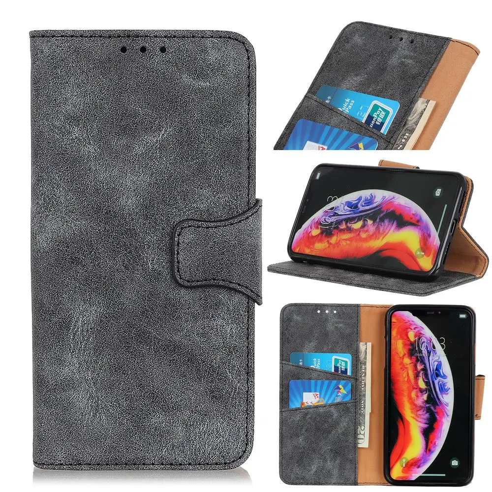 Чехол для Samsung Galaxy A50 роскошный винтажный Ретро кошелек с откидной крышкой и