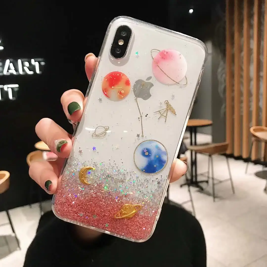 Gradient Cosmic Galaxy Series Phone Case for iphone XS MAX XR X Planet Phoen Cover 8 7 6 6S Plus Epoxy TPU |