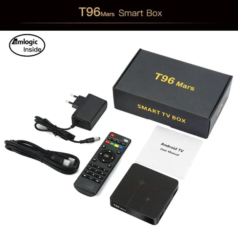 ТВ приставка T96 MARS Android 7 1 четырехъядерный процессор Amlogic S905W Гб + 8 2 4 ГГц HDMI кабель Wi