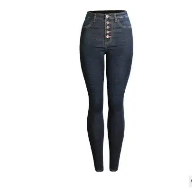 2018 оту e Invierno moda ретро джинсы alta cintura botn повседневные облегающие seoras pantalones de mezclilla