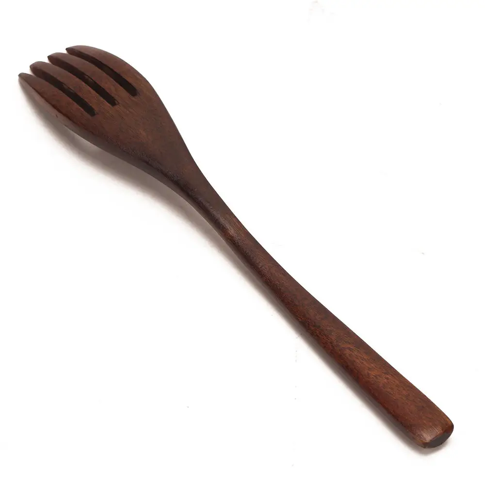 Western Tableware Wood Fork Spoon Dessert Set Retro Vintage Style Fruit Serving Children Food Scoop Supply Japanese-style | Дом и сад