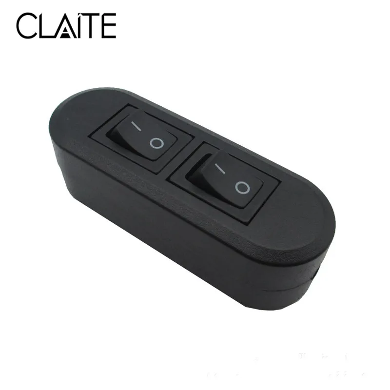 CLAITE AC250V 6A двойная Тройная кнопка управления клавишной формы выключатель