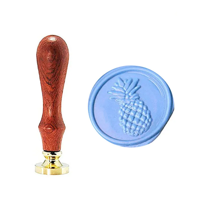 Vintage Pineapple Custom Picture Logo Wedding Invitation Wax Seal Sealing Stamp Rosewood Handle Set | Дом и сад