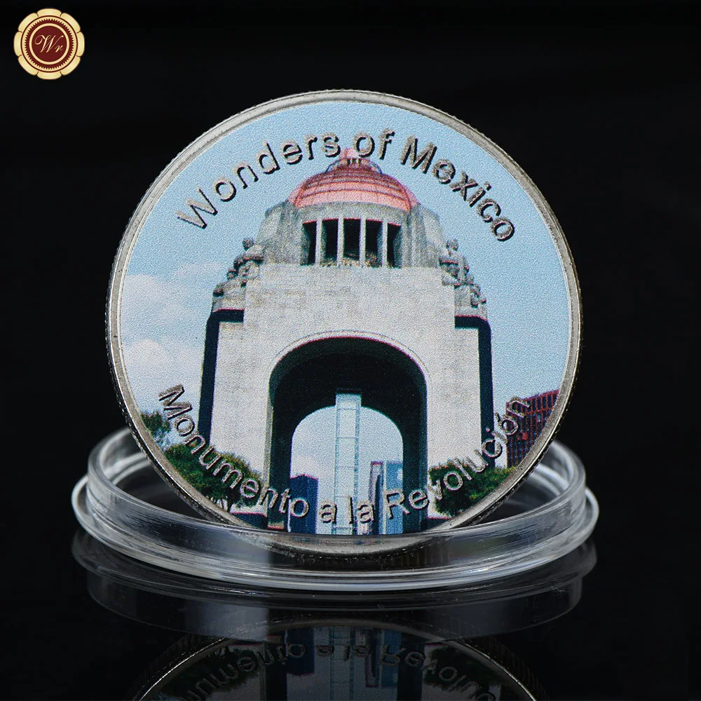 WR Мехико революция памятник сувенирная монета качество чудеса знаменитое здание