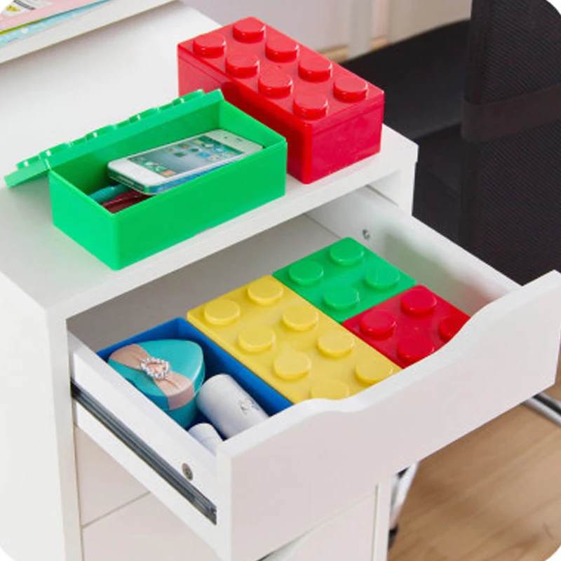 Legoings офисный Настольный ящик для хранения строительных блоков коробка всякой