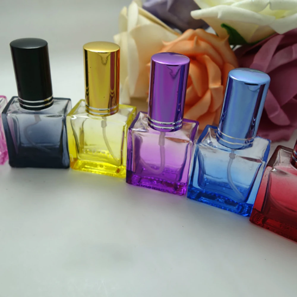 Unique square colorfule 10ml glass cosmetic packaging custom perfume atomizers bottle in stock | Красота и здоровье