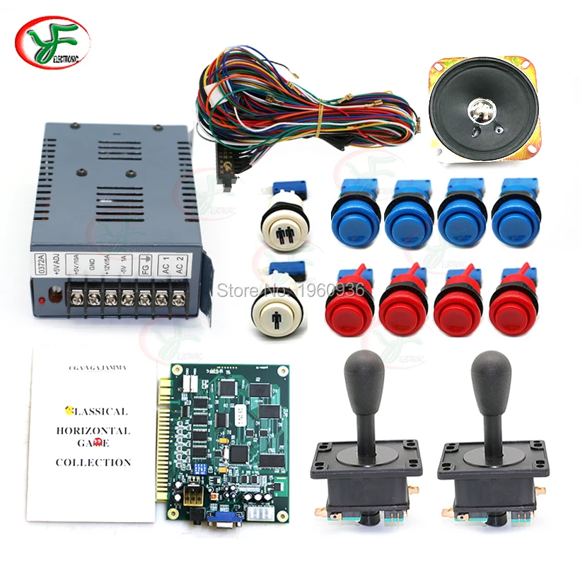 Аркада Jamma Шкаф DIY Kit 19 в 1 60 мульти игровая доска Классическая аркадная игра с HAPP