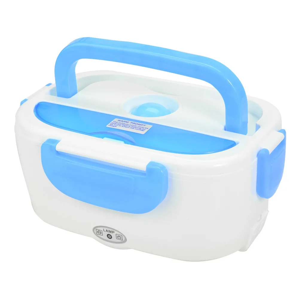 

Nosii Electric Heating Lunch Box Portable Food Container Home Office Blue Keeping Dinnerware Sets Kitchen Tool US Plug 110V