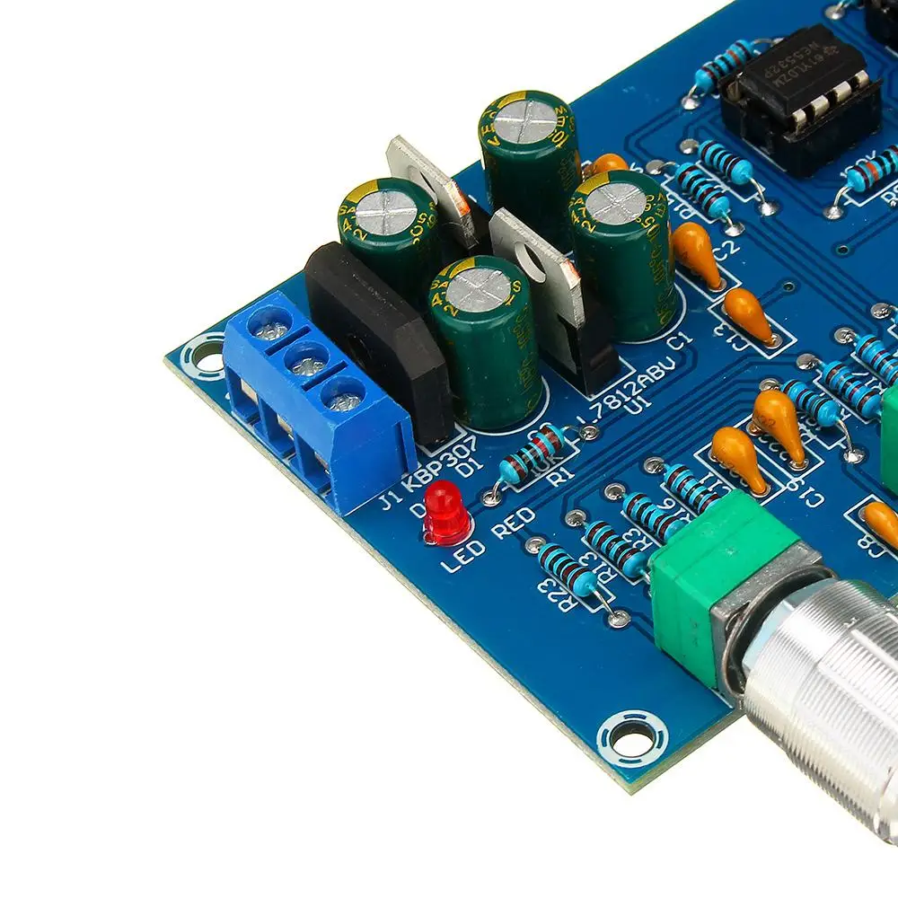 LEORY 1PC NE5532 C2-001 AC 12-24V Power 4 Channel Adjustment Amplifier Tuning Board Preamplifier Chips | Электроника