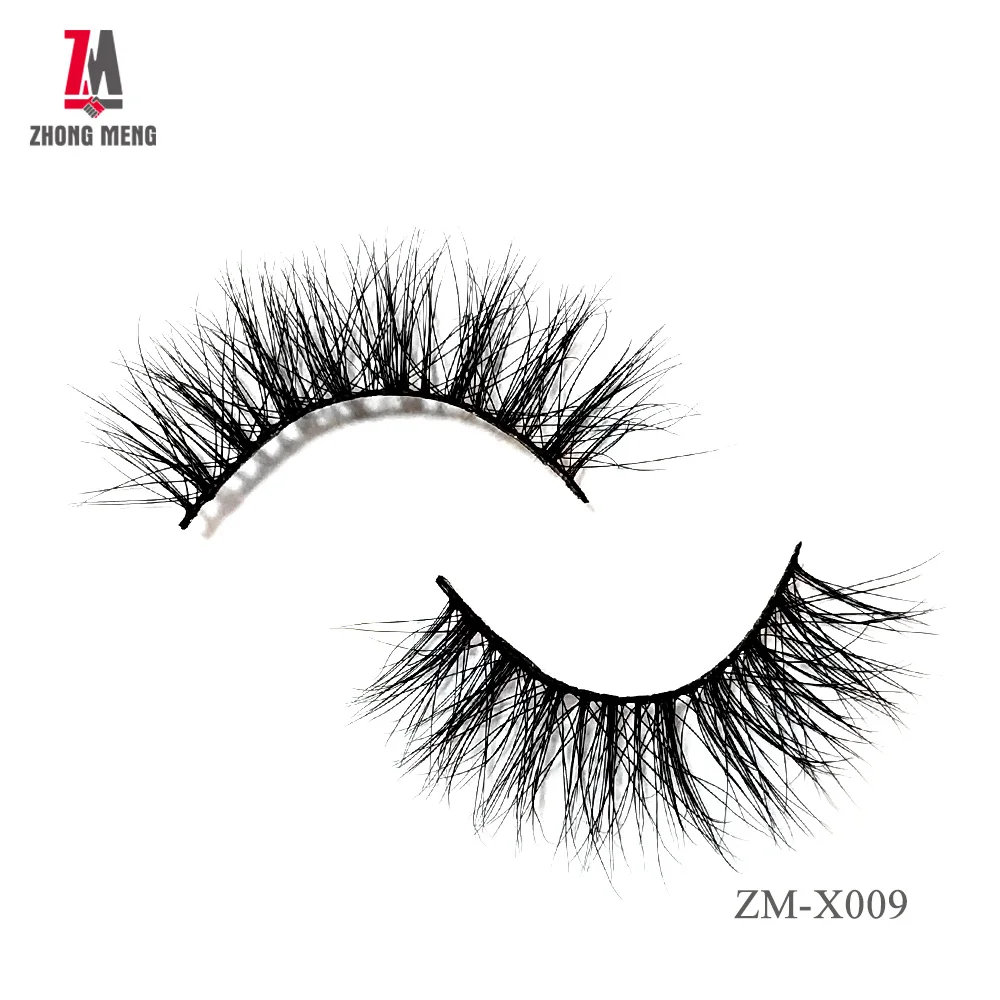 invisible band mink fur false eyelash own brand siberian lashes top grade clear hand mande 3d eyelashes ZM X009 | Красота и здоровье