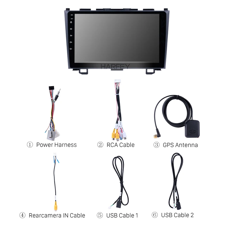 Автомобильный магнитофон Harfey Android 8 1/7 1 9 дюймов для 2006 2007 2008 2011 Honda CRV GPS Navi