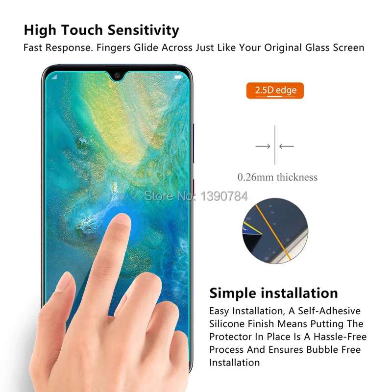 2 шт 2.5D Закаленное стекло для huawei mate 20 6 53 &quotпротектор экрана закаленное защитное