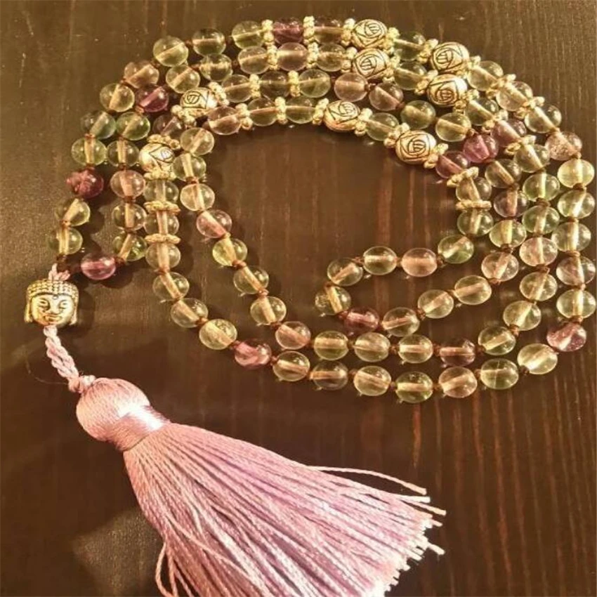 6 мм ожерелье с узлом mala pray манжеты энергия духовность унисекс счастливые вены