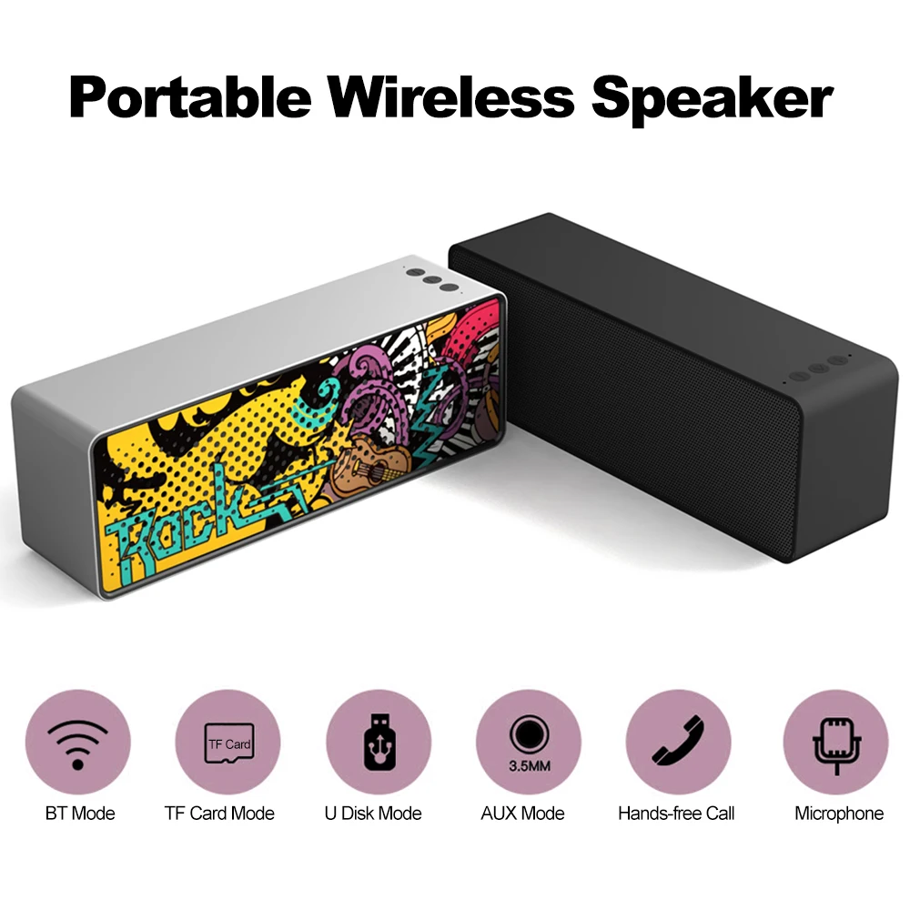 

Wireless Speaker F2 Portable Bluetooth Loudspeaker Sound Box BT4.2 10W Stereo Bass Sound Outdoors Speaker with AUX TF Card Mic
