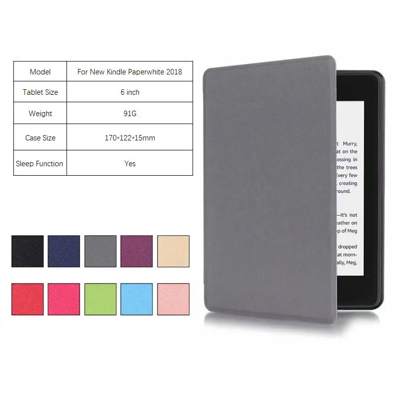 Повседневный защитный чехол из искусственной кожи для нового Kindle Paperwhite 2018|Чехлы