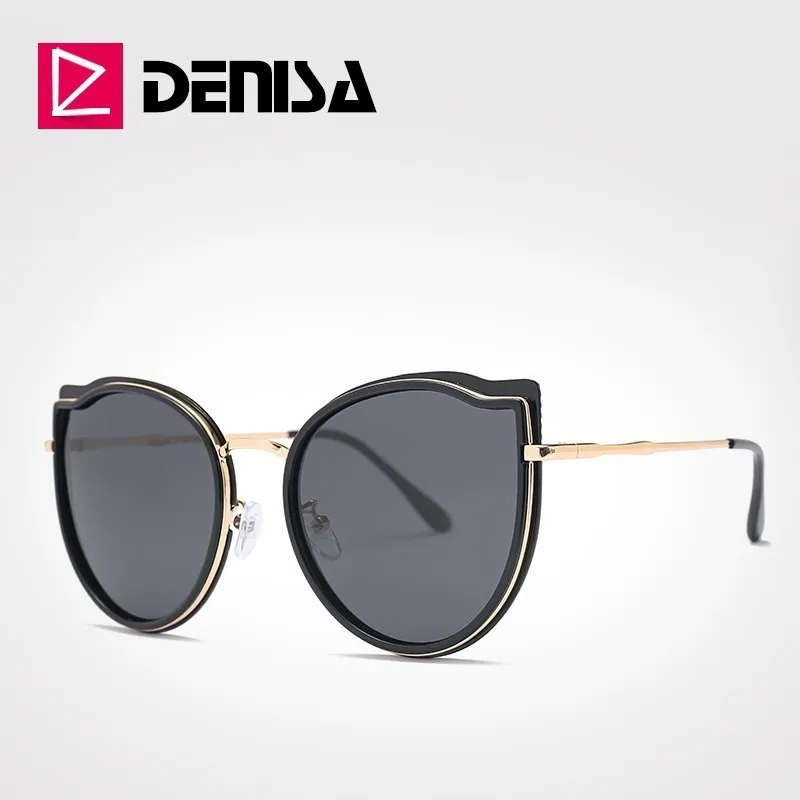 Солнцезащитные очки DENISA G29940 женские большие поляризационные кошачий глаз