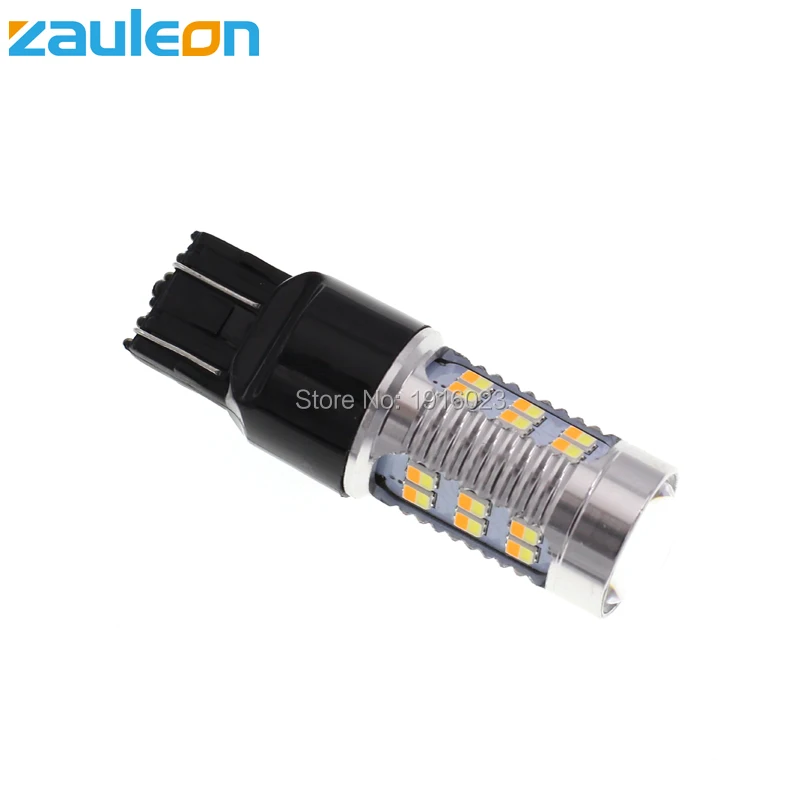 Zauleon 2pcs New Dual chips Color 7443 Switchback LED Bulb for Driving Light Turn Signal Lamp | Автомобили и мотоциклы