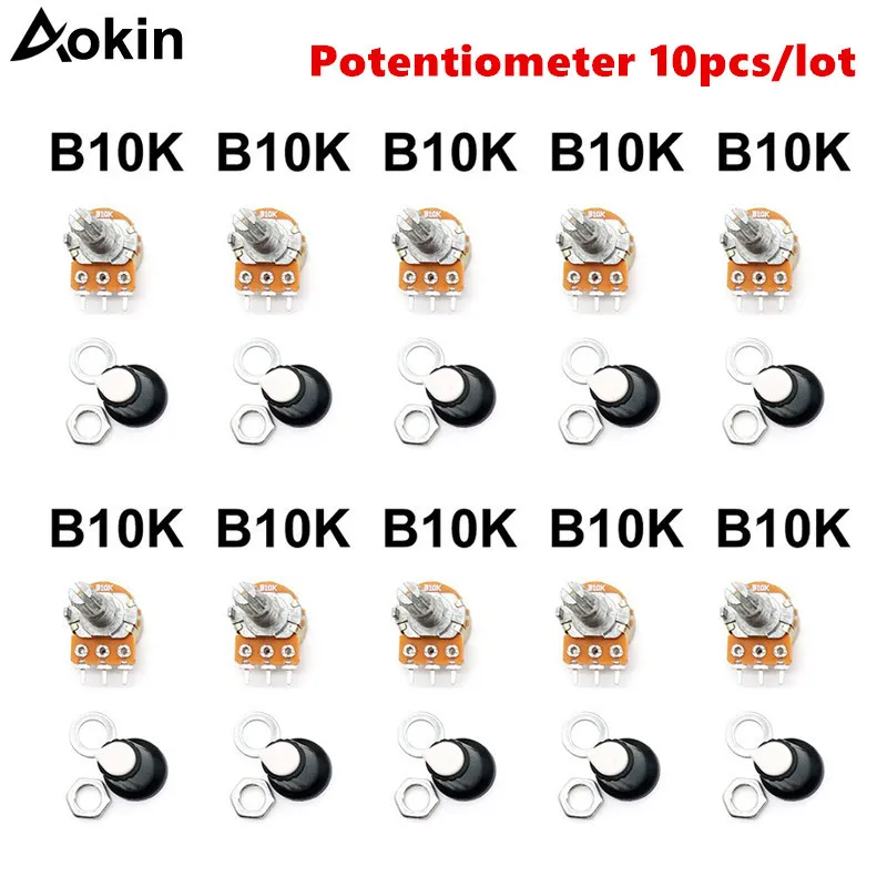 WH148 B1K B2K B5K B10K B20K B50K B100K B500K 3 контактный 15 миллиметровый усилитель вала двойной