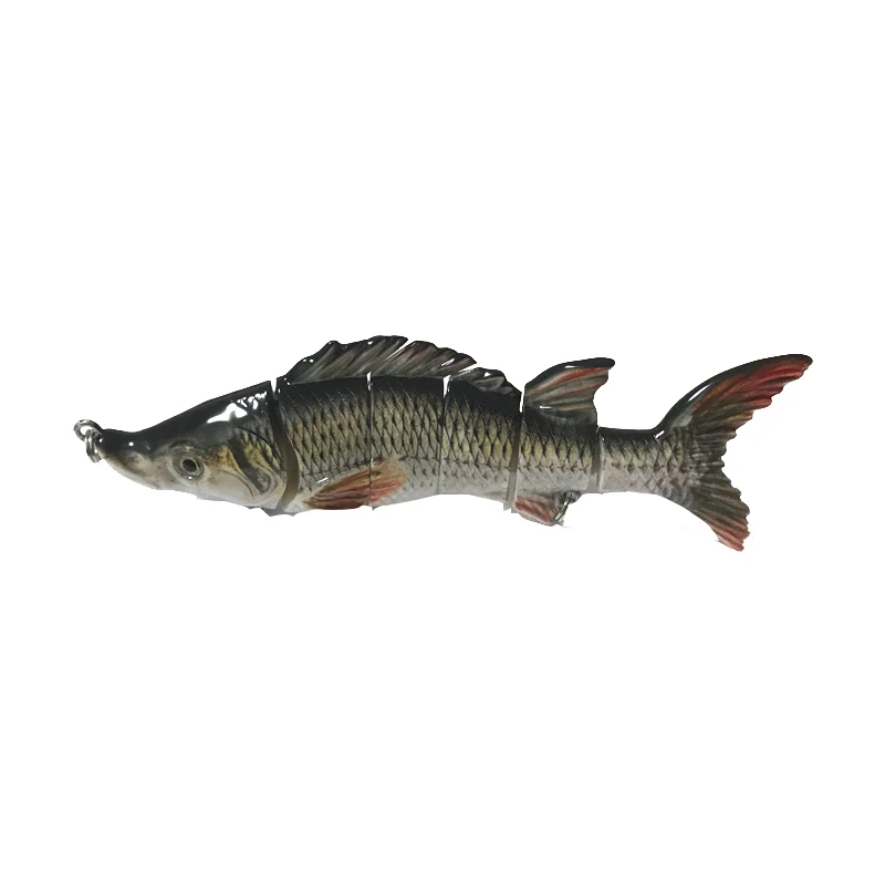 6 Section Fishing Lures Sturgeon Swimbait Inch 62g Multi Jointed Hard Bait Fish Hunter for Bass Pike Muskie Perch Killer | Спорт и