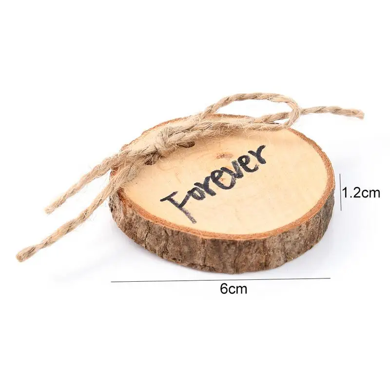 

Forever Countryside Vintage Rustic Ring Bearer Pillow Nature Wood Slice Ring BoxWedding Decoration
