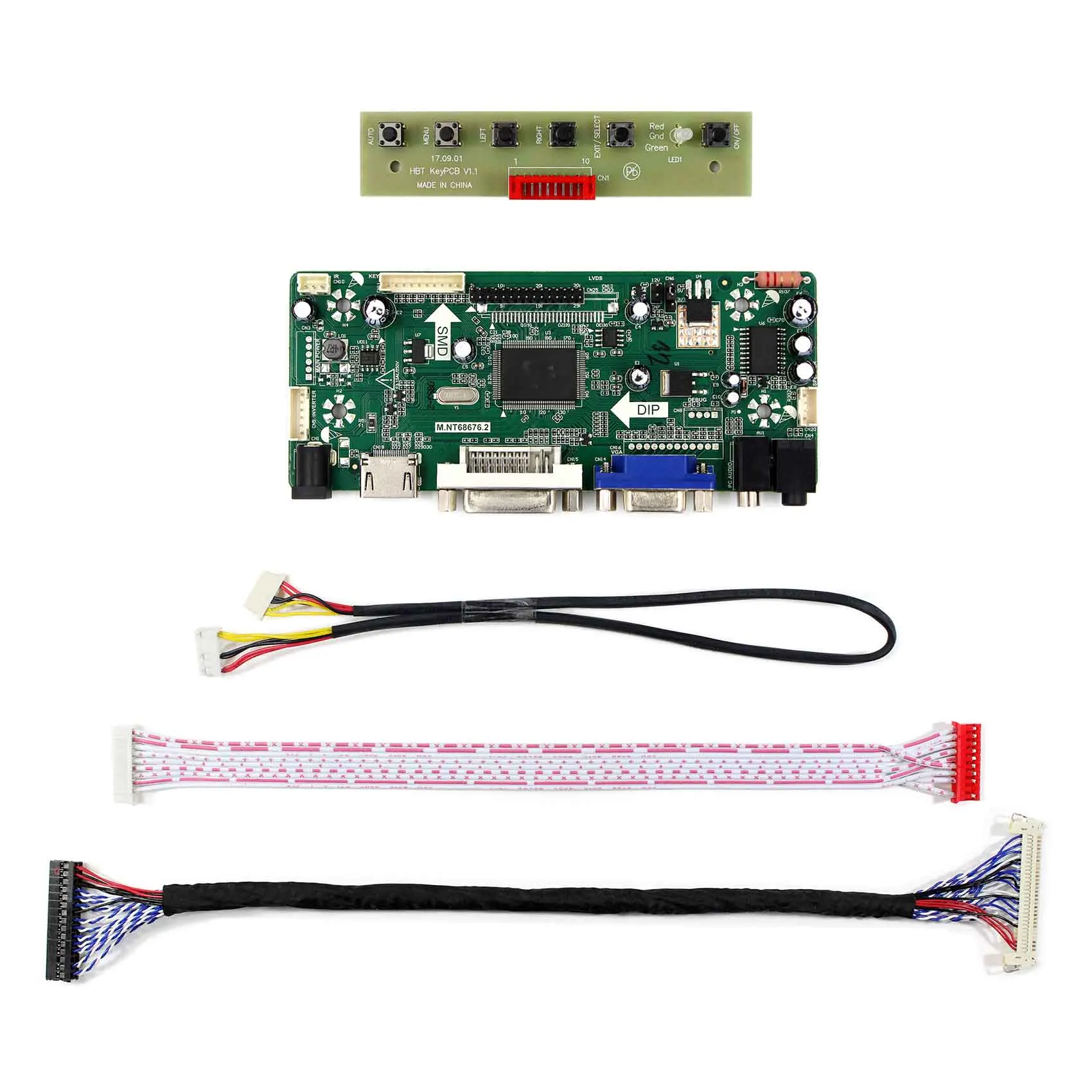 Плата драйвера ЖК экрана G190EG01 V1 M.N68676 с аудиовходом HD MI DVI VGA|Запасные части| |