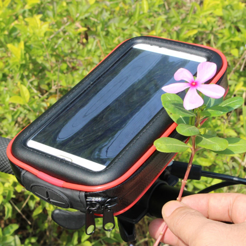 Motorcycle Bicycle Bracket Rearview /Handlebar Holder Mount Waterproof Bag Pouch Cover Case for Universal Mobile Phone GPS | Автомобили и
