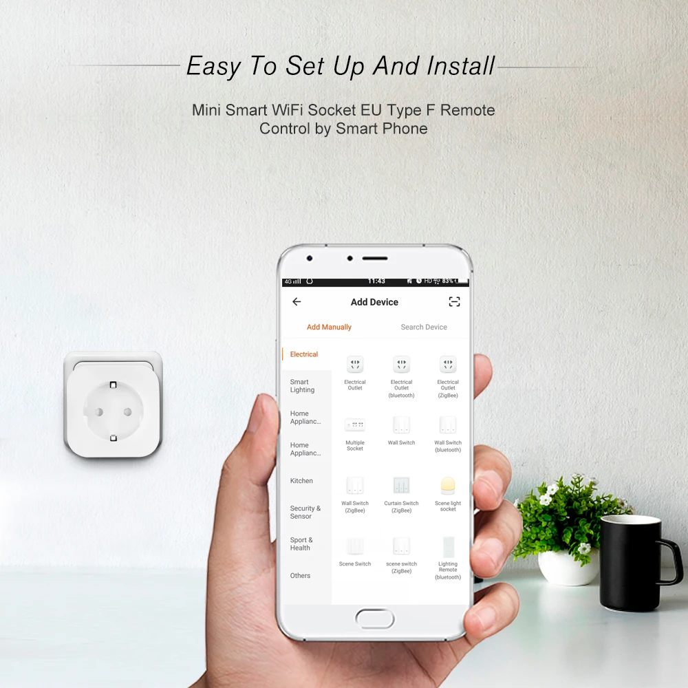 Умная мини розетка с Wi Fi 2 шт. штепсельная вилка Европейского типа F Функция