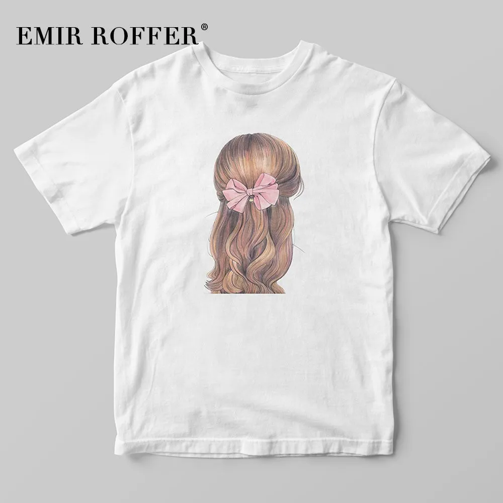 EMIR ROFFER Harajuku Kawaii японская рубашка для женщин Корейский Ulzzang Графический футболки 90