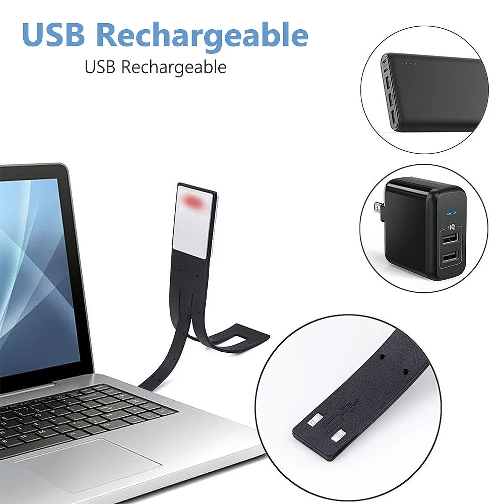 Портативный мини Usb клип свет книги Крытый открытый гибкий угол защиты глаз лампа