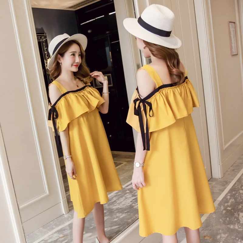 Корейский стиль 2020 новое платье для кормящих мам модное лоскутное с оборками на