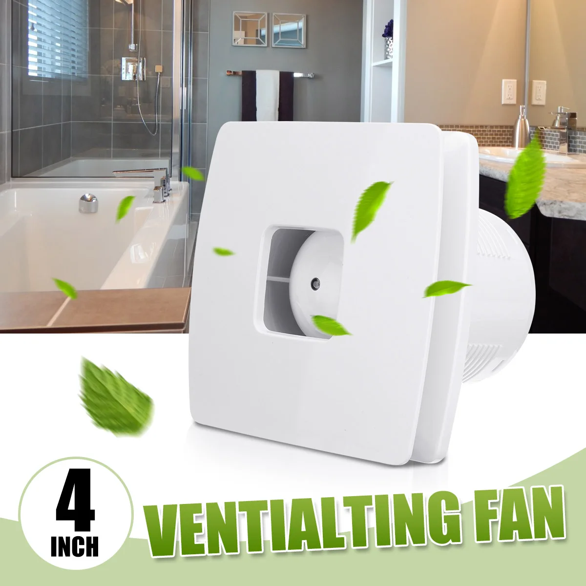 Вентилятор бесшумный 4/6/8 дюйма для кухни ванной спальни|Вентиляция| |