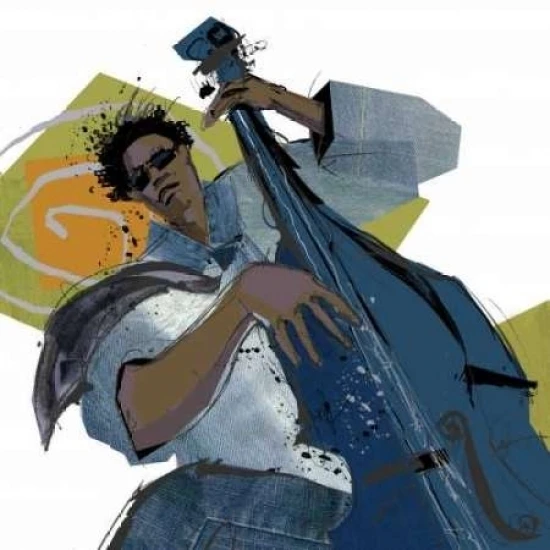 Bass Player постер печать Кэти Джонсон (24x24)|Таблички и знаки| |