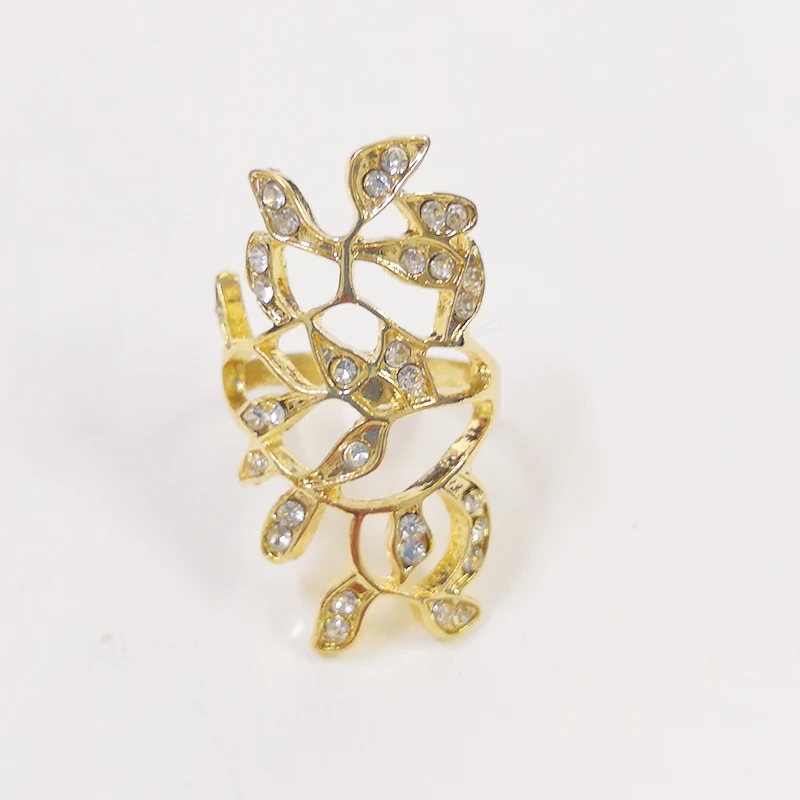 JZTOP кольцо в стиле ретро золотого цвета с листьями для женщин очаровательное
