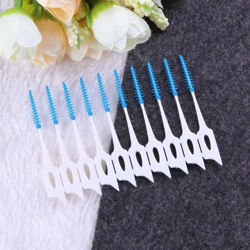 Зубная нить 40 шт. палочки для взрослых щетки чистки между зубами зубная щетка