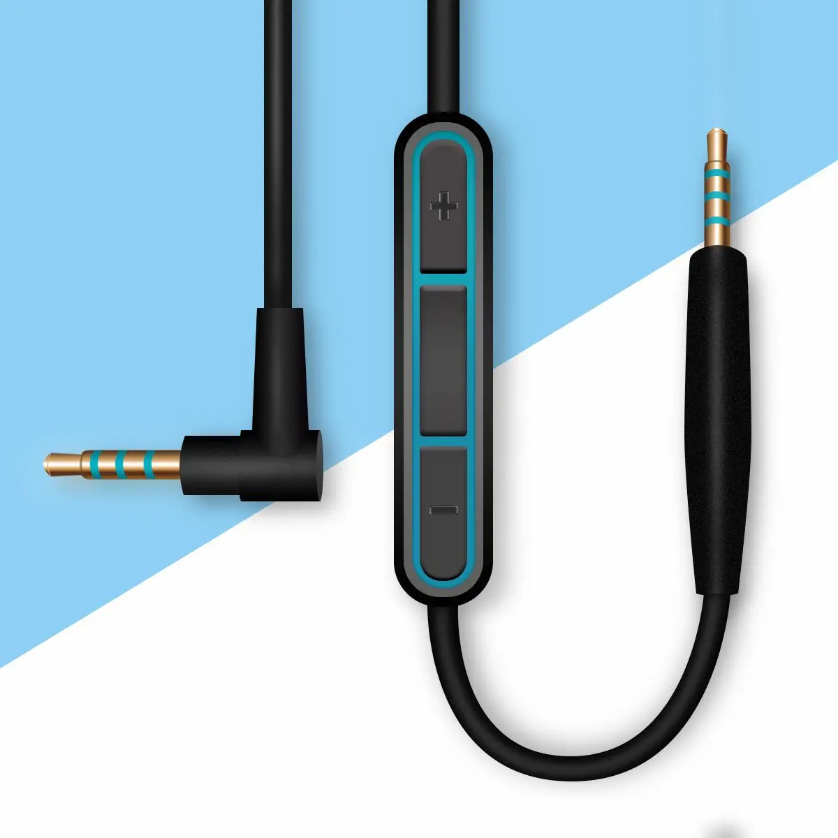 Аудио кабель CLAITE 2 5 мм 3 для Bose QC25 бесшумный удобный наушников с микрофоном 1 м Iphone