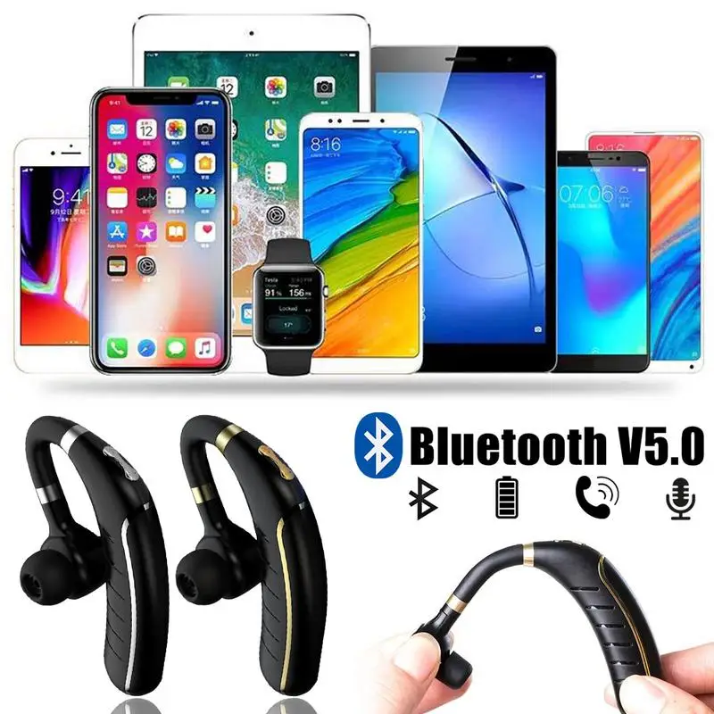 Bluetooth беспроводная гарнитура с большим аккумулятором Длинные подвесные наушники
