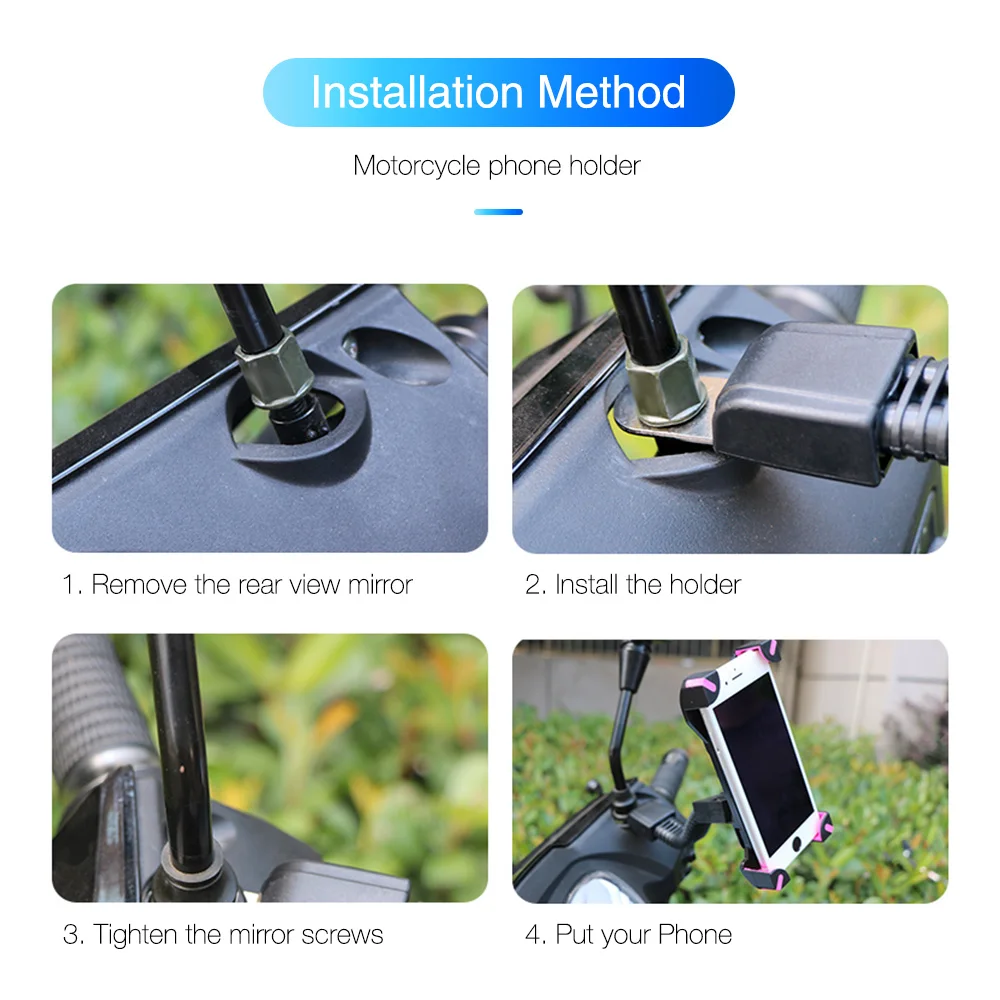 KISSCASE Универсальный держатель для телефона мотоцикла смартфона 3 6 дюймов 360