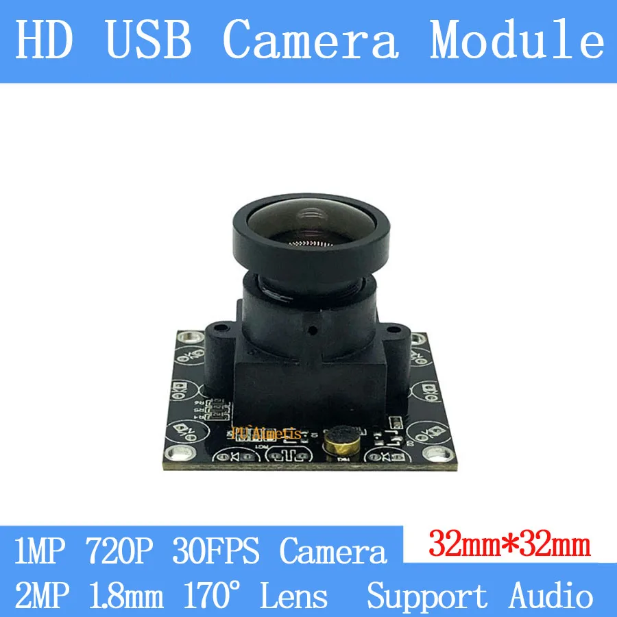 HD 170 широкоугольный 720P 30FPS MJPEG UVC USB камера модуль Мини CCTV Android windows 1MP