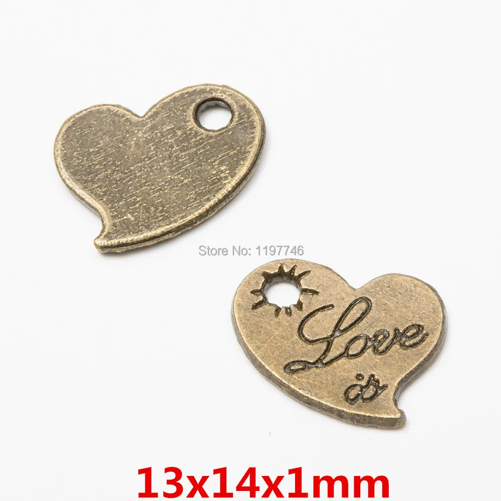 Сплав металла бронзовое сердце кулон амулеты подарок для любимой женщины ручной