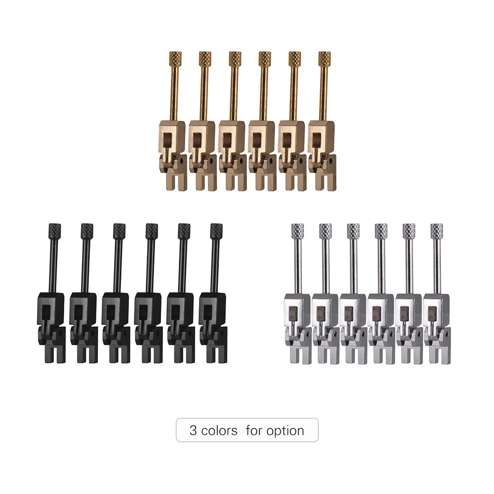 

6pcs Electric Guitar Tremolo Bridge Locked String Saddles String Lock Guitar Parts Accessories