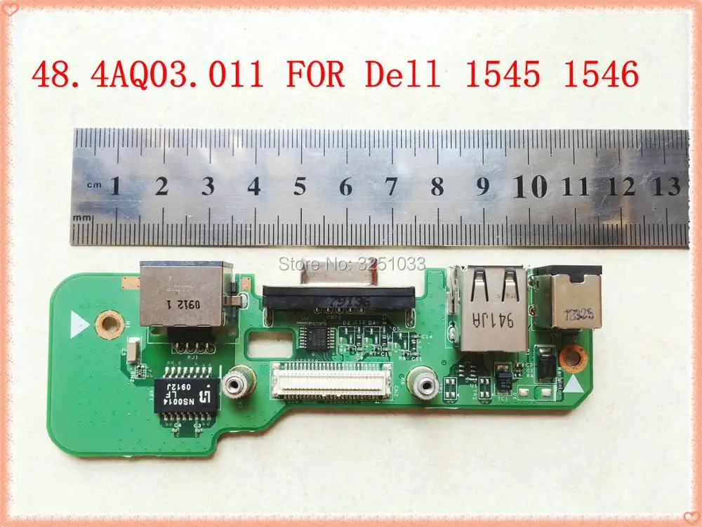 

48.4AQ03.011 FOR Dell 1545 DC Jack Power Board USB VGA board 1545 Network cable interface board