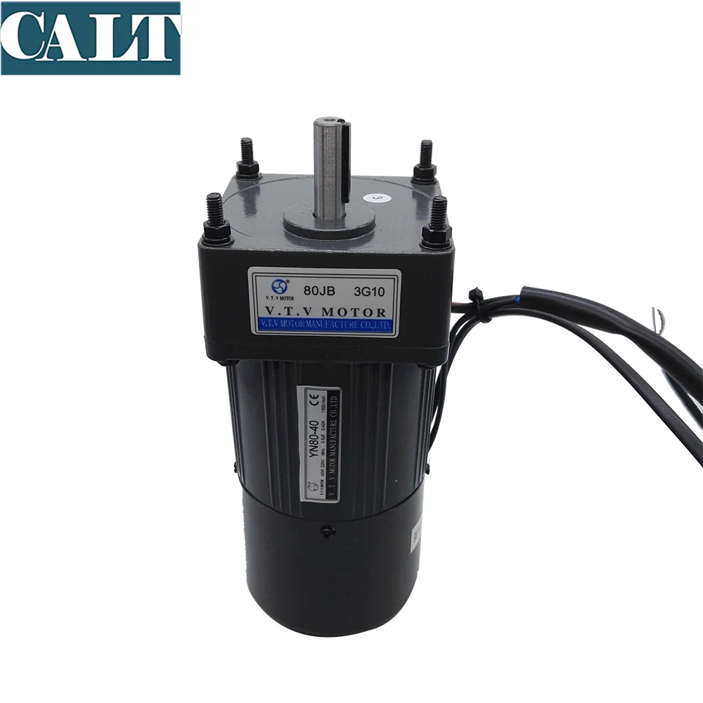 40W VTV YN80-40 110V AC Small Gear Motor Three Wires 50rpm Ouput Speed Single Phase Motor Long Service Life