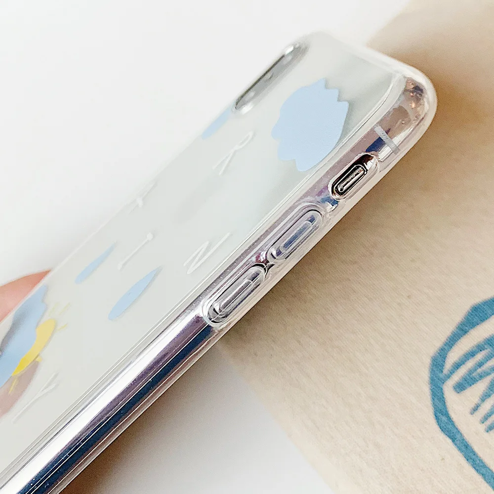 JONSNOW Телефон чехол для iPhone 6 S 7 8 Plus X XR XS Max Радуга собака и Rainyday узор Ясно Мягкие