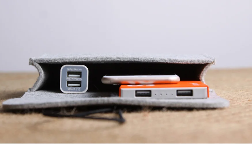 Мини фетр сумка power Bank для хранения данных кабель мышь дорожный Органайзер | Дом и