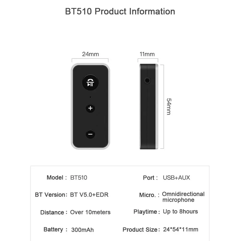 Автомобильный приемник Bluetooth 5 0 3 мм AUX аудио беспроводной адаптер для наушников