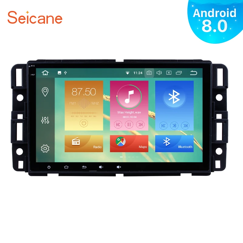 Seicane 1Din Android 8 0/8 1 &quotавтомобильный Радио для 2016 2007 GMC Canyon Yukon Terrain Acadia HD 1080 P gps