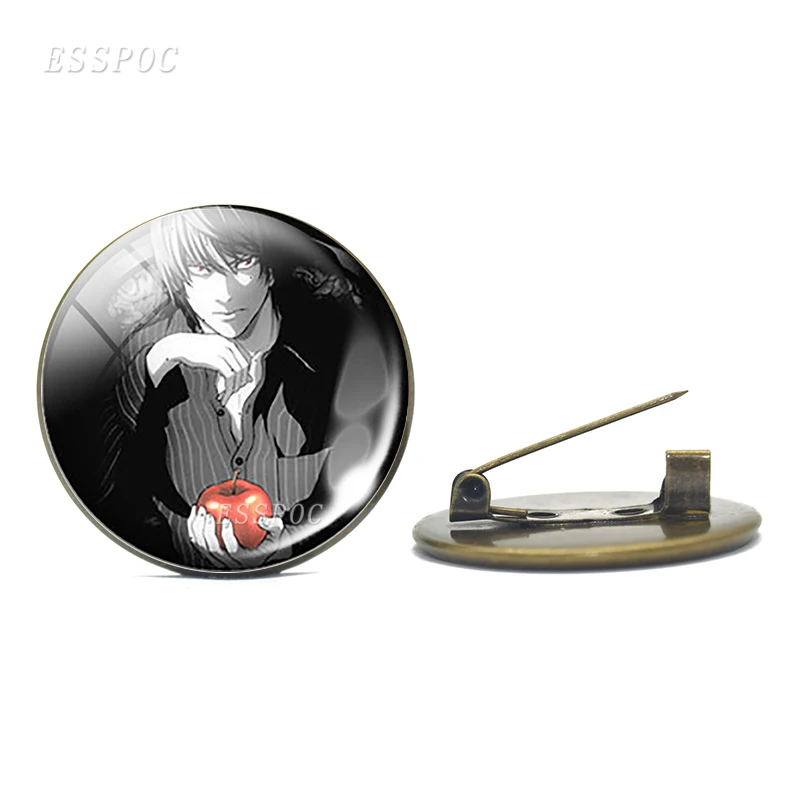 Vintage Death Note Badge Bronze Brooch Pin Light Yagami L Ryuk Ryuuku Emblem Anime Manga Brooches Cosplay Gift Accessories 2019 | Украшения